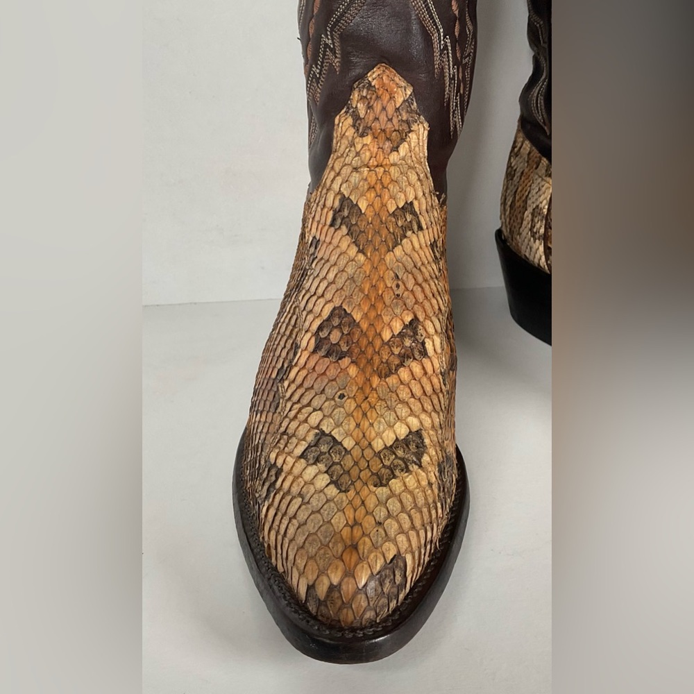 Lucchese 2000 Canebrake Rattlesnake | USA Made | Timber Snakeskin | Men’s 8 D - Picture 10 of 16